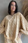 Indira Lantern Sleeve Sweatshirt Tuscan Sun & Tan